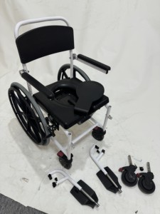 Medical Products Transfer Chair with <b>Wheels</b> Machine with silla de ruedas Commode Toilet Wheelchairs for Disabled Elderly - Product Image 3