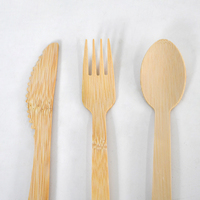 Légende Produit populaire Cuillère compostable Couteau Fourchette Ustensiles Cuillère en bois jetable en bambou Fourchette Couverts pour le camping
