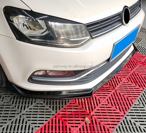 Spoiler Anteriore in 3 Pezzi, Accessori Auto, Protezione Paraurti Nero Lucido per Kit Carrozzeria <span class=keywords><strong>Polo</strong></span> 2014-2017 - Product Image 5