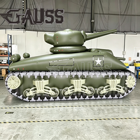 2026 Maquette gonflable de char Sherman d'entraînement publicitaire, personnalisée, anti-aérienne simulée, pour affichage extérieur en centre commercial