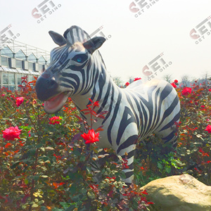 หุ่นจำลองการตกแต่งทุ่งหญ้า,รูปปั้นสัตว์ม้าลายโมเดลหุ่นยนต์ Animatronic - Product Image 5