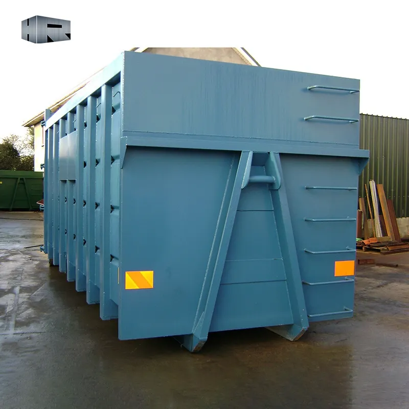 20 Yard chất thải quản lý chất thải tái chế Stackable Hook Lift bin tùy chỉnh cuộn trên roll off dumpster