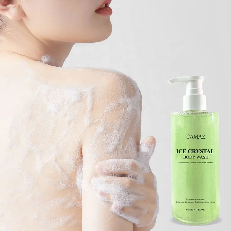 Camaz Huismerk Bodylotion Wassen Met Voedende Serum Groene Thee Douchegel Ijs Kristal Douchegel Voor Diepe Dleansing