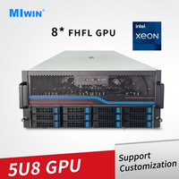 Serveur Barebone 5U 8 GPU Neuf avec Double Processeur Intel Xeon de 4e/5e Génération, 12 PCIE 5.0 X16, Serveur IA HPC 5U 8 Cartes pour Calcul IA (compatible 5090/B70)