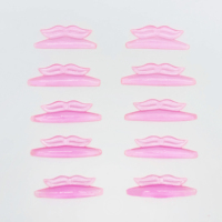 FEFY Coussinets de rehaussement de cils en silicone transparent, 5 paires, auto-adhésifs, réutilisables, outil de beauté professionnel, vente en gros coréenne, rose
