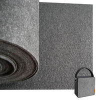 Vente directe usine – Tapis de présentation uni 100 % polyester noir respirant et antibactérien, feutre aiguilleté antidérapant pour doublure de chaussures