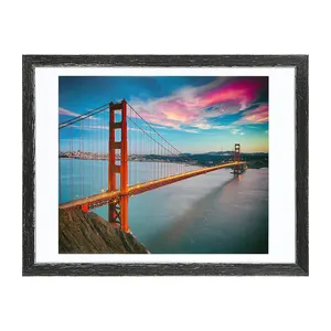 12X16 Moderne Houten Fotolijst Met Mat Voor Documenten & Certificaten Modieuze Metalen Mdf Muur Opknoping Home Decor Voor Diy