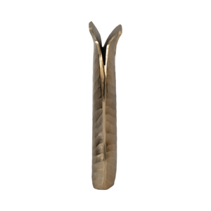Vaso in metallo con foglie, design scultoreo, decorazione moderna per soggiorno e camera da letto - Product Image 4