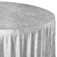 Nappe ronde en lin et polyester de velours de luxe personnalisée nappe ronde de couverture de table de mariage pour événements banquet fête