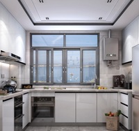 METGOOD-Marco de impacto de huracán de doble acristalamiento, ventana corredera de aluminio y vidrio, aplicación exterior, apertura horizontal