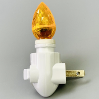 Ampoule LED à brancher GuangLi GL-071Y certifiée ETL, lumière rouge intégrée, interrupteur de prise de courant, design moderne