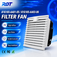 Ventilador Axial de Refrigeración K1G165-AA01-06 EC 24V 255x255x110mm 2230 RPM con Rodamiento de Bolas para Gabinete Inversor, Reemplazo de Ventilación