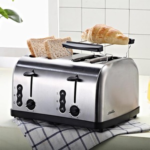 Tostadora Eléctrica de Acero Inoxidable, Tostadora de Café Automática, Tostadora de 4 Rebanadas para el Hogar - Product Image 1