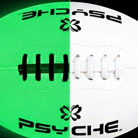 Ballon de rugby phosphorescent taille 9, blanc, revêtement PU texturé, vessie en caoutchouc, pour entraînement nocturne