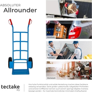Heavy Duty 200 kg Pelle Cadre En Acier Sac De Chargement <span class=keywords><strong>Luge</strong></span> Roues En Caoutchouc <span class=keywords><strong>Air</strong></span> Boisson Caisse Transporteur Bleu Main Camion - Product Image 3