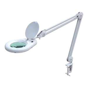 โคมไฟตั้งโต๊ะแบบหนีบพร้อมแว่นขยายปรับได้ มีไฟ LED สำหรับอ่านหนังสือ ซ่อมแซม และงานบัดกรี - Product Image 1