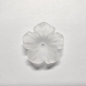 F19 15-18mm Pierre précieuse naturelle de quartz blanc givré, luxueuse et élégante, multi-tailles, sculptée en forme de fleur, pour la création artisanale - Product Image 1