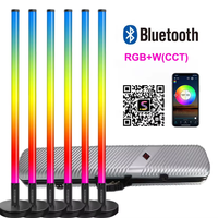 6PCS Tongkat Lampu LED RGBW Genggam, Lampu Video dengan Kontrol APP, Baterai 4800mAh, 340 Warna Penuh, 36W 2700K-6500K untuk Penggunaan Hotel