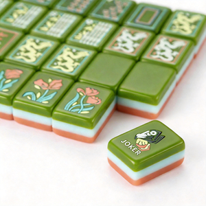 ไพ่มาจองอะคริลิคสีเขียวแบบอเมริกันพิมพ์ลายสไตล์แมรี่สุดหรูแบบกำหนดเองได้ สำหรับการสังสรรค์ในครอบครัวและการเล่นคาสิโน - Product Image 3