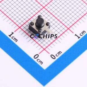 TSA45513-045D532DA Tactile Switch Bent Lead Through Hole-3P,4.5x4.5mm Switch Single Pole Single Throw Round Button 2.8N 4.5mm - Product Image 1