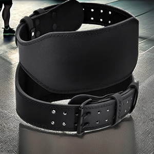 Cinturón de levantamiento de pesas de cuero de vaca de 10 mm y 4 pulgadas con doble hebilla para entrenamiento de gimnasio y soporte de fuerza - Product Image 2