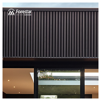 Revêtement mural extérieur en WPC rainuré, panneau composite bois-plastique co-extrudé, bardage de façade rainuré, anti-UV, imperméable, villa, maison