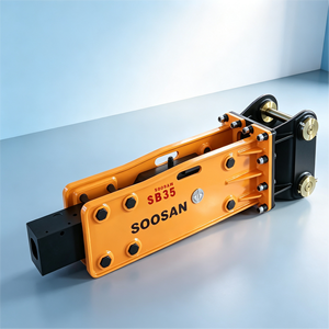 Martillo Hidráulico Soosan SB35 Tipo Superior con Cincel de 60 mm para Excavadoras de 3-6 Toneladas, Demolición de Roca - Product Image 5