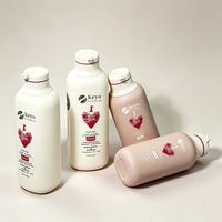 Bouteille vide en plastique PE 300ml 500ml avec pompe pour lotion, shampoing, après-shampoing, crème pour les mains, gel douche – Contenant pour shampoing et après-shampoing
