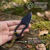 Baiyuheng Feststehende Klinge Campingmesser Mini-Klauenmesser 3Cr13 Edelstahl Kartonöffner für Jagd, Überleben, Outdoor, EDC