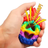 סיליקון גריפ טבעת שחרור לחץ צעצוע, כיף פרייר אצבע חושית לקשקש צעצוע, לתפוס ולהצמיד כדי להקל על לחץ לסחוט צעצוע