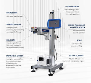 Machine de marquage laser CNC <span class=keywords><strong>HANTEN</strong></span> pour bouteilles d'eau, marquage de bouchons de bouteilles, 20W, 30W, 50W - Product Image 3