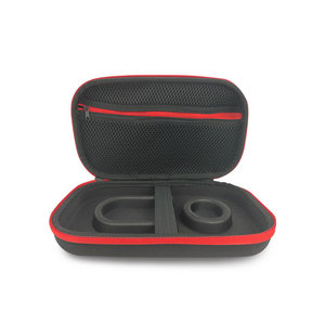 Sac de rangement EVA pour appareil photo numérique, résistant aux chocs, noir avec fermeture éclair rouge JLD 583 - Product Image 5