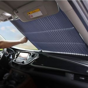 Automatic Retractable Sunshade For Car Windshield Aluminum Foil Heat Insulation Interior Protection General Use - Product Image 1