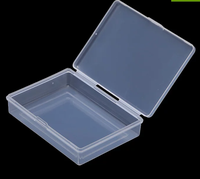 Boîte rectangulaire translucide en PP avec couvercle à clipser, boîte de présentation pour petits accessoires, prix de gros