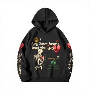 Sweat à capuche épais pour homme, 100 % coton, doublure polaire, coupe classique, haute qualité, service OEM, respirant et écologique - Product Image 3