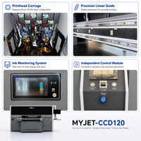 Imprimante UV automatique CCD MYJET nouvelle génération avec convoyeur et positionnement visuel, haute vitesse 45 m/h, garantie 1 an, pour coques de téléphone