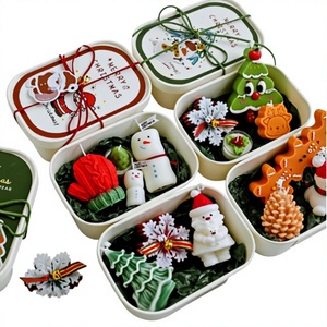 Novelty Handmade Scented <b>Candle</b> Christmas Gift Box Set Coconut Wax Smokeless Home Party Decoration Cute Holiday Weddings - Product Image 6