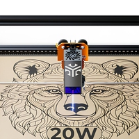 Graveur laser ACMER P1 S Pro 20w, machine CNC de bureau, positionnement par vision IA, vitesse 10000 mm/min, refroidissement par air