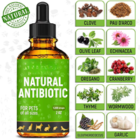 Antibióticos Herbales Naturales para Perros y Gatos - Infecciones, Tos, Infecciones Urinarias, Picazón |   Soporte para la Digestión de la Piel |   Todas las razas y edades |   2 onzas
