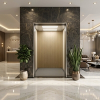 Ascenseur commercial intérieur moderne haut de gamme en acier inoxydable 304, sans engrenages, en PVC, grande capacité de charge, 1,75 m/s, vente chaude