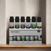 Kit cadeau diffuseur d'huile de parfum de luxe huiles essentielles de menthe et de lavande de thé blanc pur bio pour hommes ensembles d'huiles essentielles élégantes
