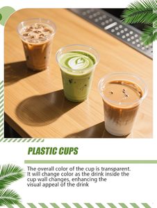 7oz 8oz 10oz 12oz 16oz 20oz 250ml 400ml Custom Printed Plastic <b>Bubble</b> Tea Cups Take Away <b>Boba</b> Cups Disposable Plastic Cup - Product Image 2