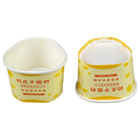 Gobelets à yaourt triangulaires biodégradables personnalisés de qualité supérieure, à paroi simple, 130 ml, gobelets en papier de qualité alimentaire très vendus