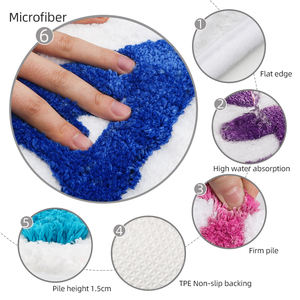 דפוס מרוקאי שטיח אמבטיה ארוך במיוחד מיקרופייבר רחיץ ללא החלקה רך סופג מחצלות אמבטיה דקורטיביות מחצלות רצפת רץ - Product Image 4