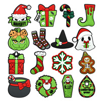 Adornos para Zapatos de Navidad: Calabaza de Halloween, Ataúd, Gorro de Navidad, Decoración para Zapatos, Regalo de Navidad, Guirnalda, Adornos para Zuecos