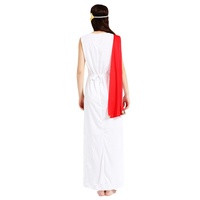 Costume égyptien pour femmes adultes, déguisement de reine grecque, costumes de fête, robe blanche sexy avec cape rouge, costumes de jeu de rôle
