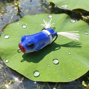 Leurre de pêche en forme de grenouille boxer - Appât souple artificiel en PVC pour <span class=keywords><strong>la</strong></span> pêche au bar en eau douce - Product Image 1