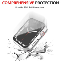 Casing jam tangan Apple Watch Series 10, sarung jam tangan tahan air pelindung layar kaca temper harga pabrik