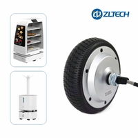 Moteur de moyeu de roue BLDC ZLTECH 6,5 pouces 24V 350W 6N.m 160RPM 150kg de charge avec encodeur 4096 fils et pneu en caoutchouc pour robot de service