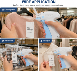 Pistola etiquetadora Banok 503S estándar blanca de ABS ecológica con clavijas estándar para etiquetas de jeans, ropa, zapatos y bolsos. - Product Image 2